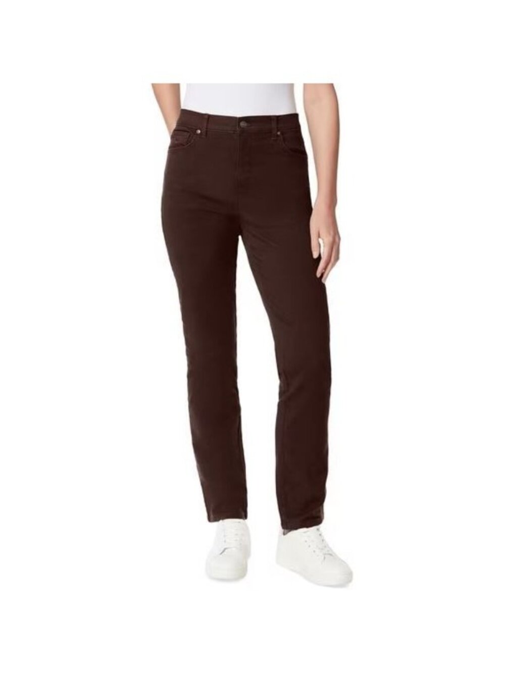 Gloria Vanderbilt Amanda Jeans Size 10 Tapered Leg High Rise Brown Dark Wash
